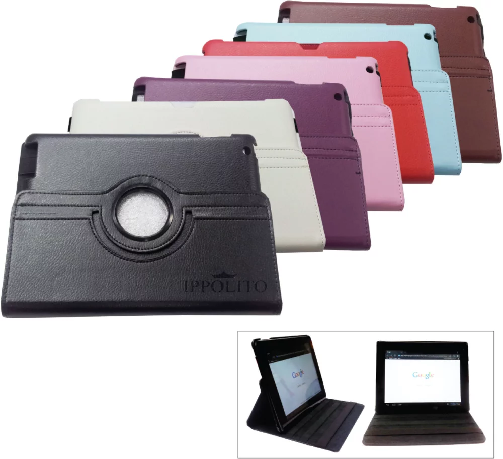 Étui en cuir rotatif pour iPad®