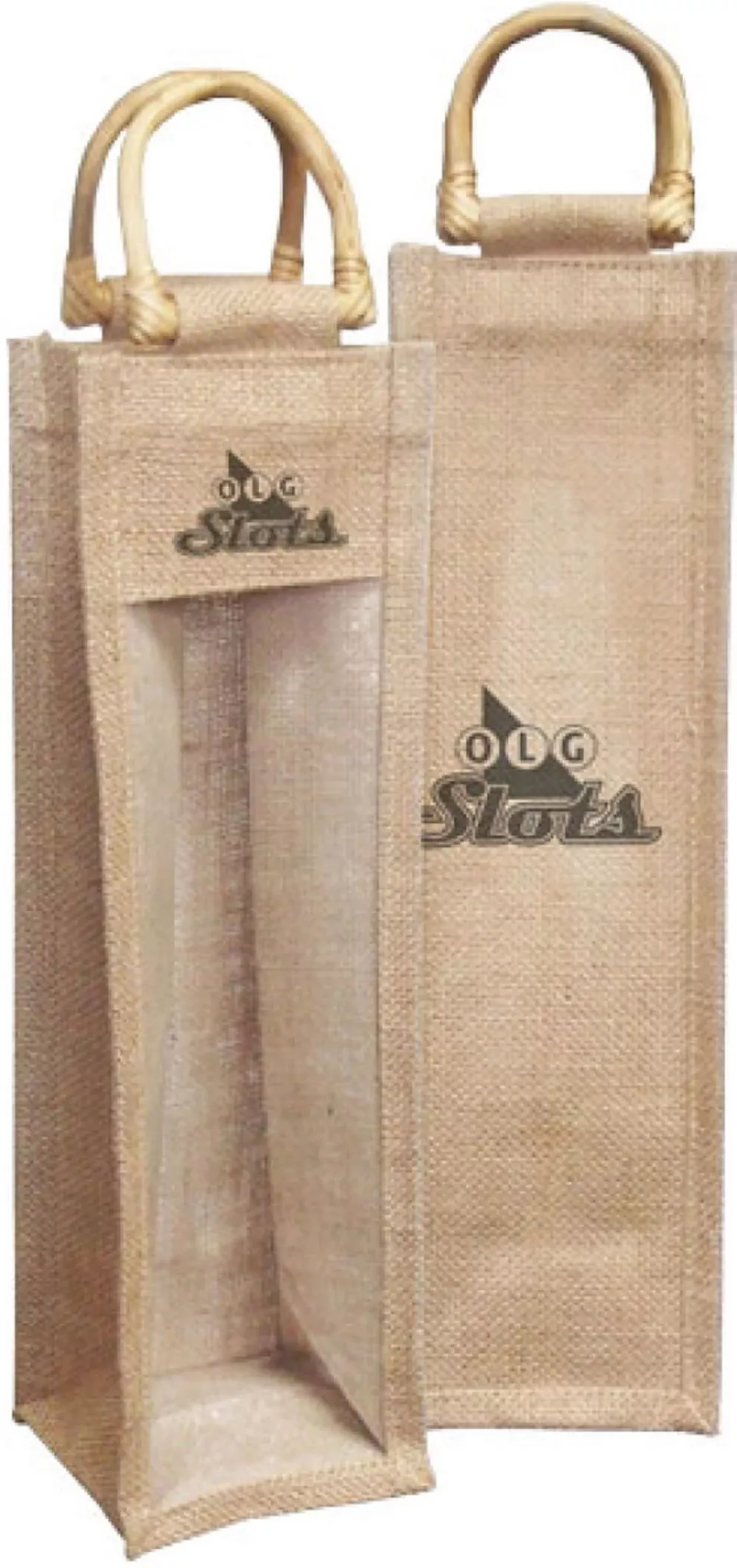 Single Bottle Jute Wine Bag