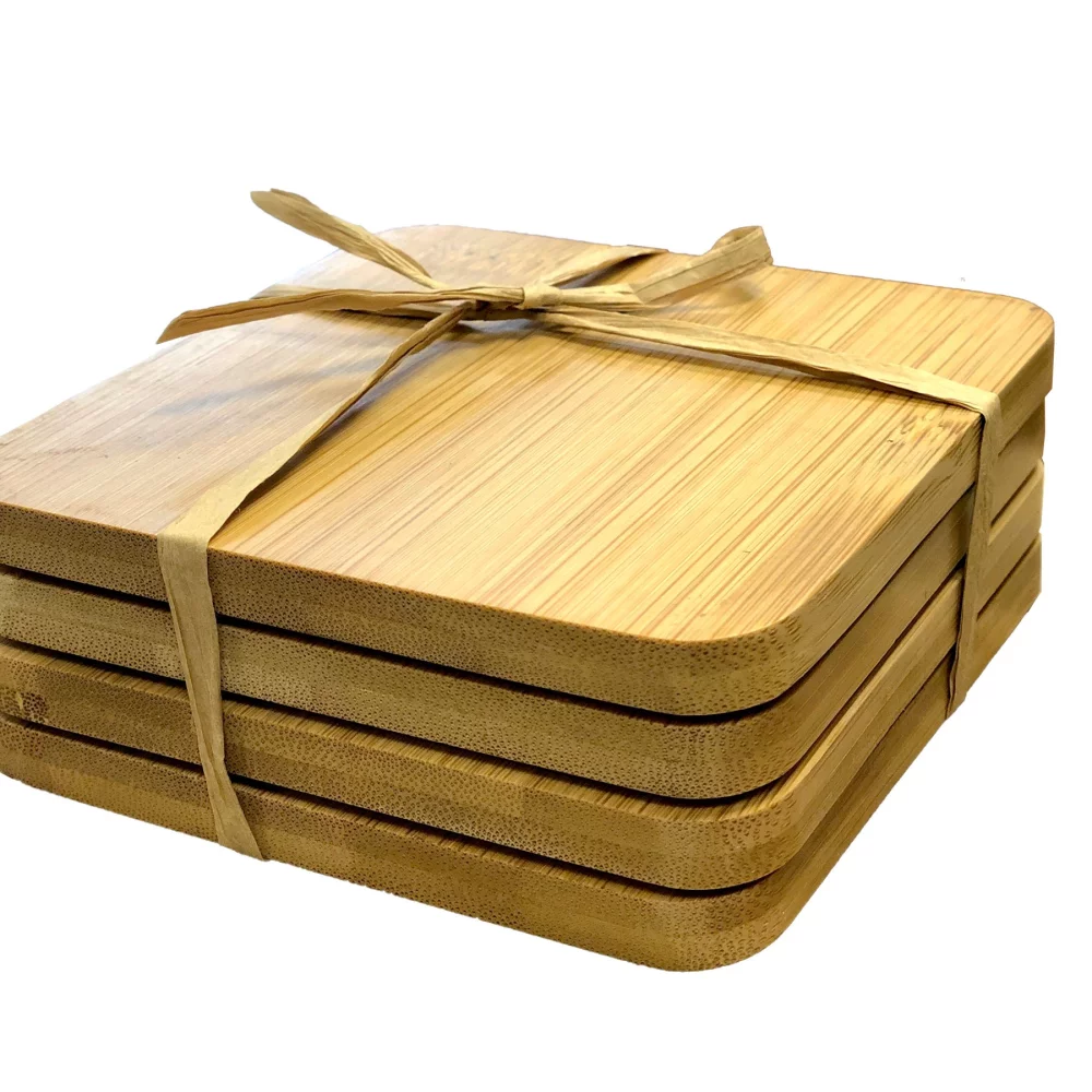Bamboo Coaster Gift Set (Set of 4)