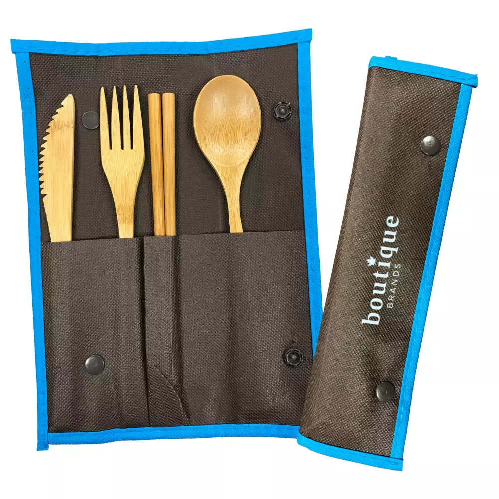 Bamboo Utensil Set w/Pouch