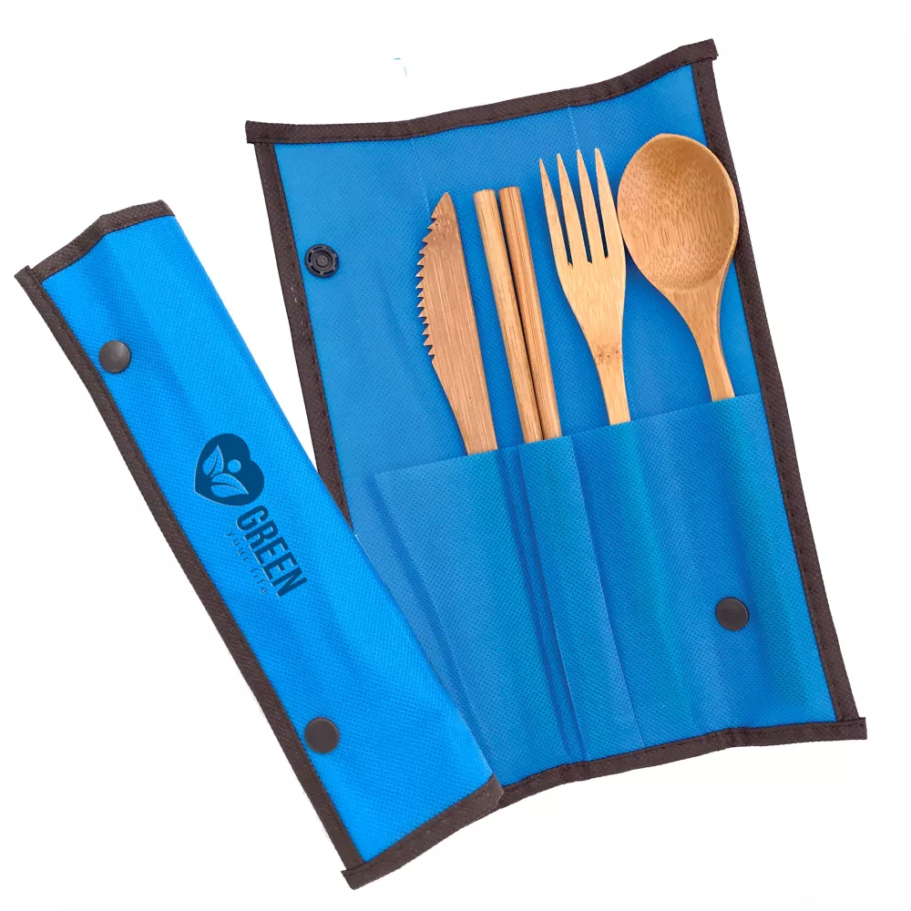 Bamboo Utensil Set w/Pouch