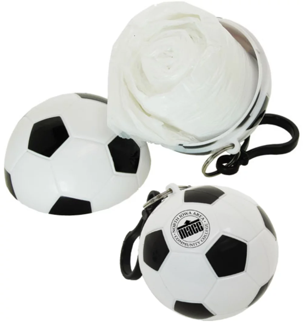 Poncho de ballon de soccer avec clip de printemps