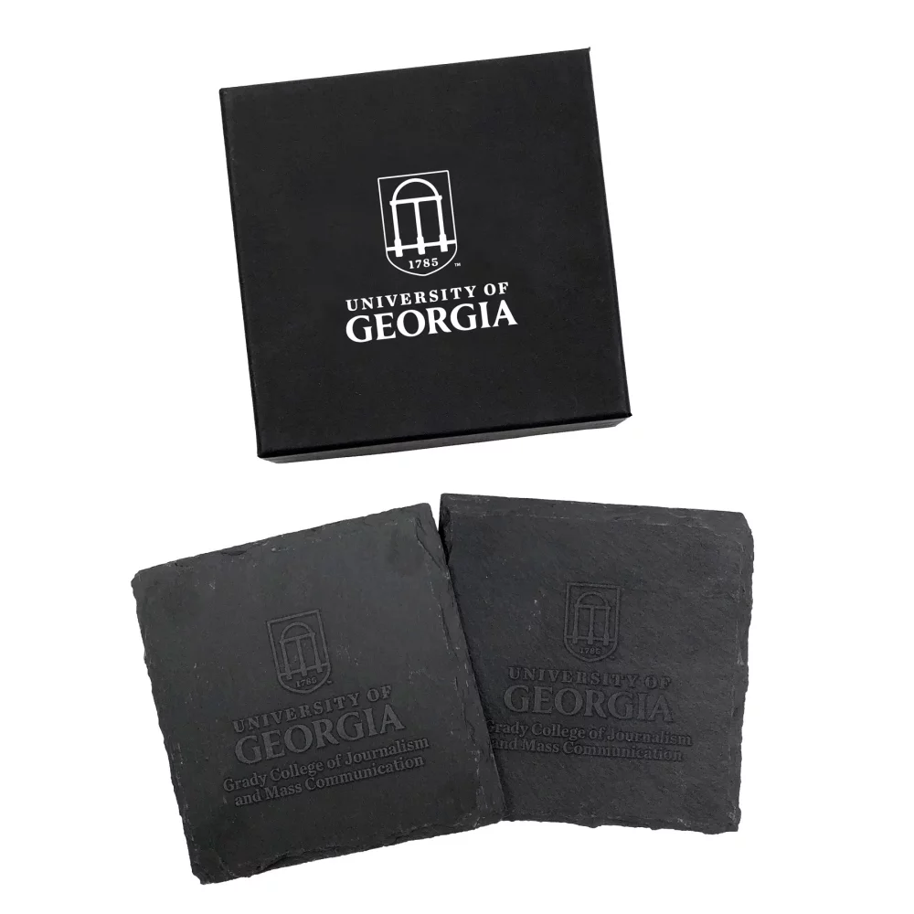 Set of 2 Square Slate Coasters