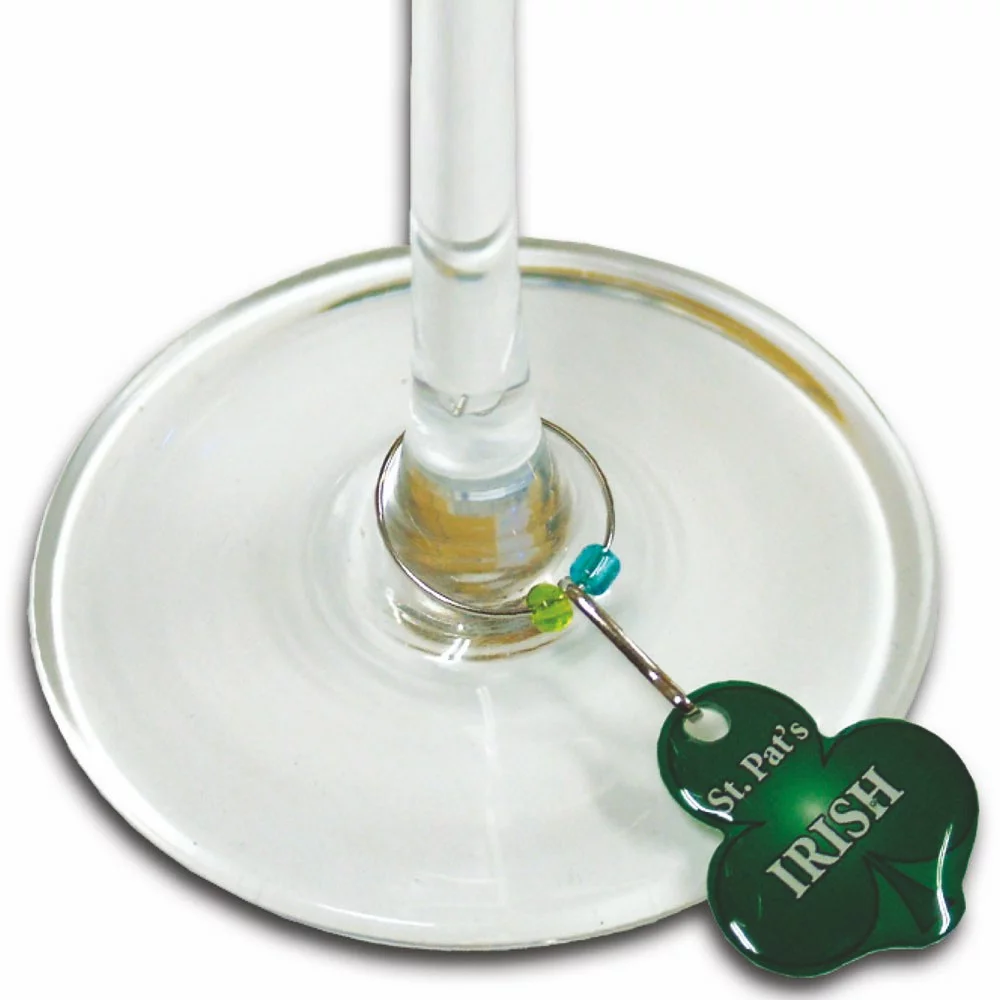 Wine Glass and Coffee Mug Charm w/ Single Sided imprint (1.1 to 2 Sq. In.)