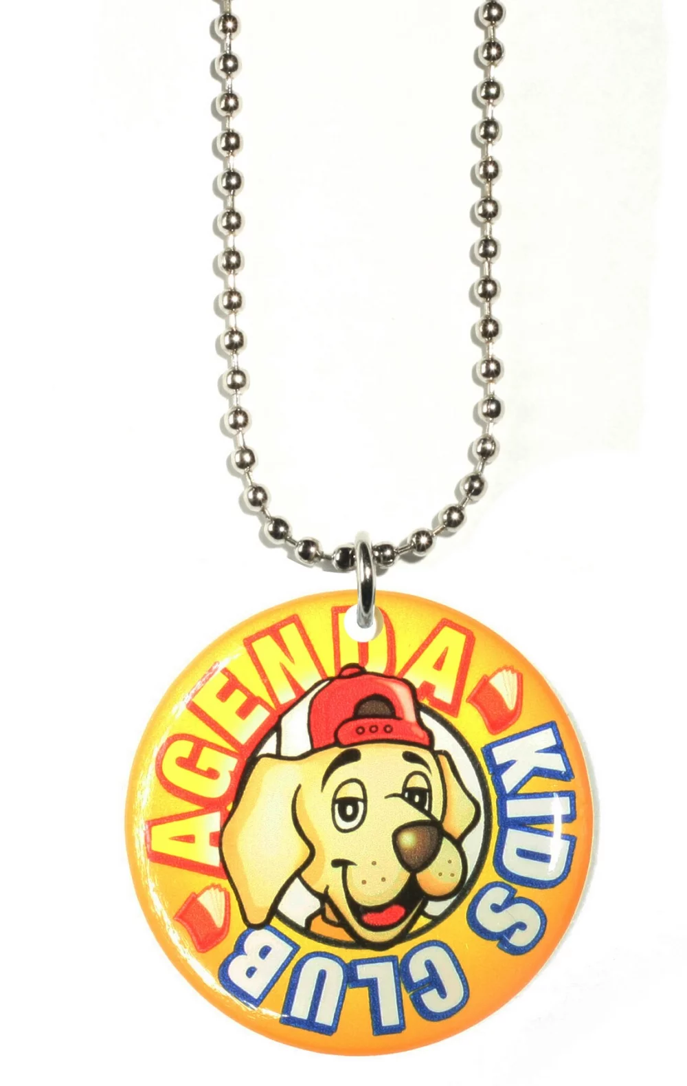 Ball Chain Necklace with Custom Pendant / Charm (4.1 to 5 Sq. In. - 1 Side)