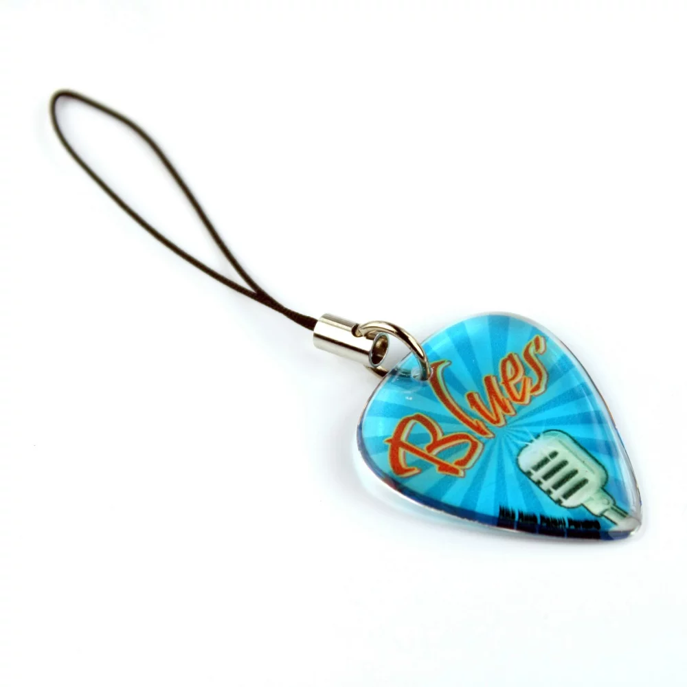 Guitar Pick / Plectrum - Standard Size Pick on Cell Phone Charm