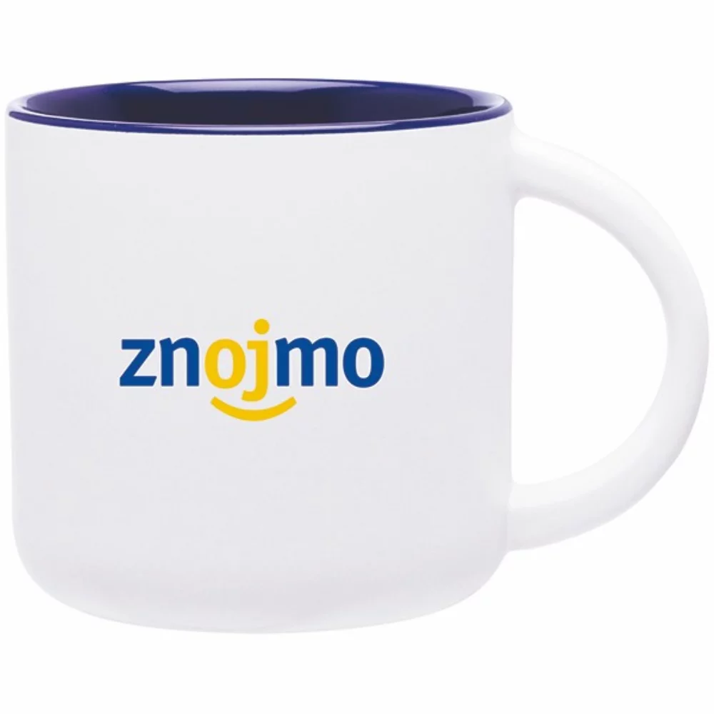 14oz Minolo Mug (Matte White & Cobalt Blue)