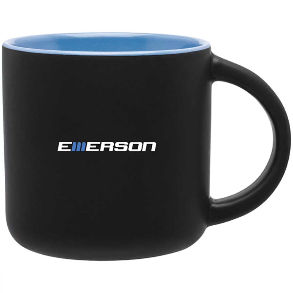 14oz Minolo Mug (Matte Black & Sky Blue)
