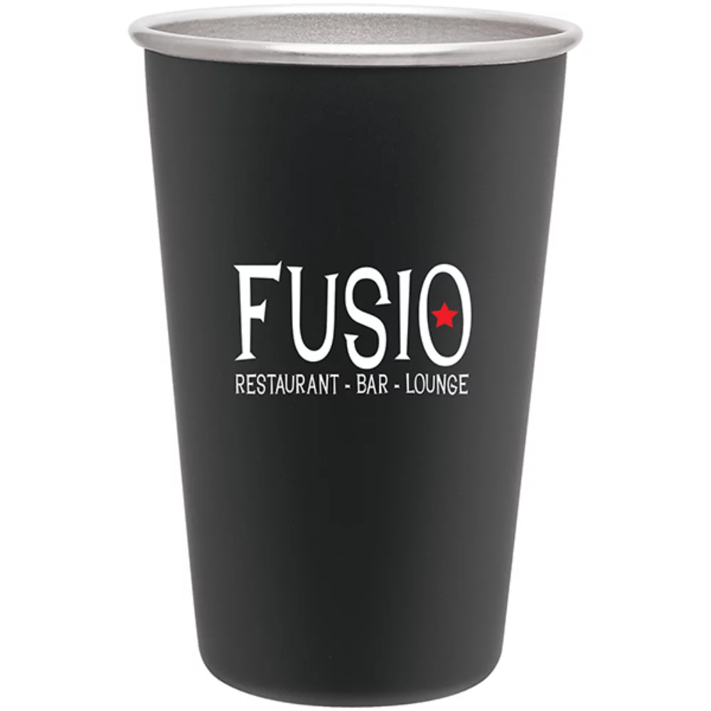 Pinte en acier inoxydable de 16 oz (noir mat)