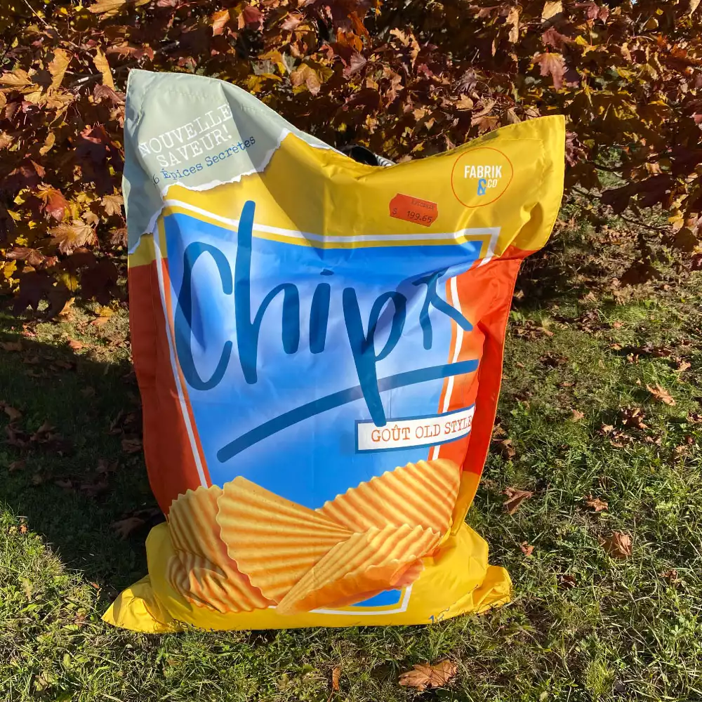 Pouf - Grand - 55x70 pouces (Tissu imprimé, housse et rembourrage)