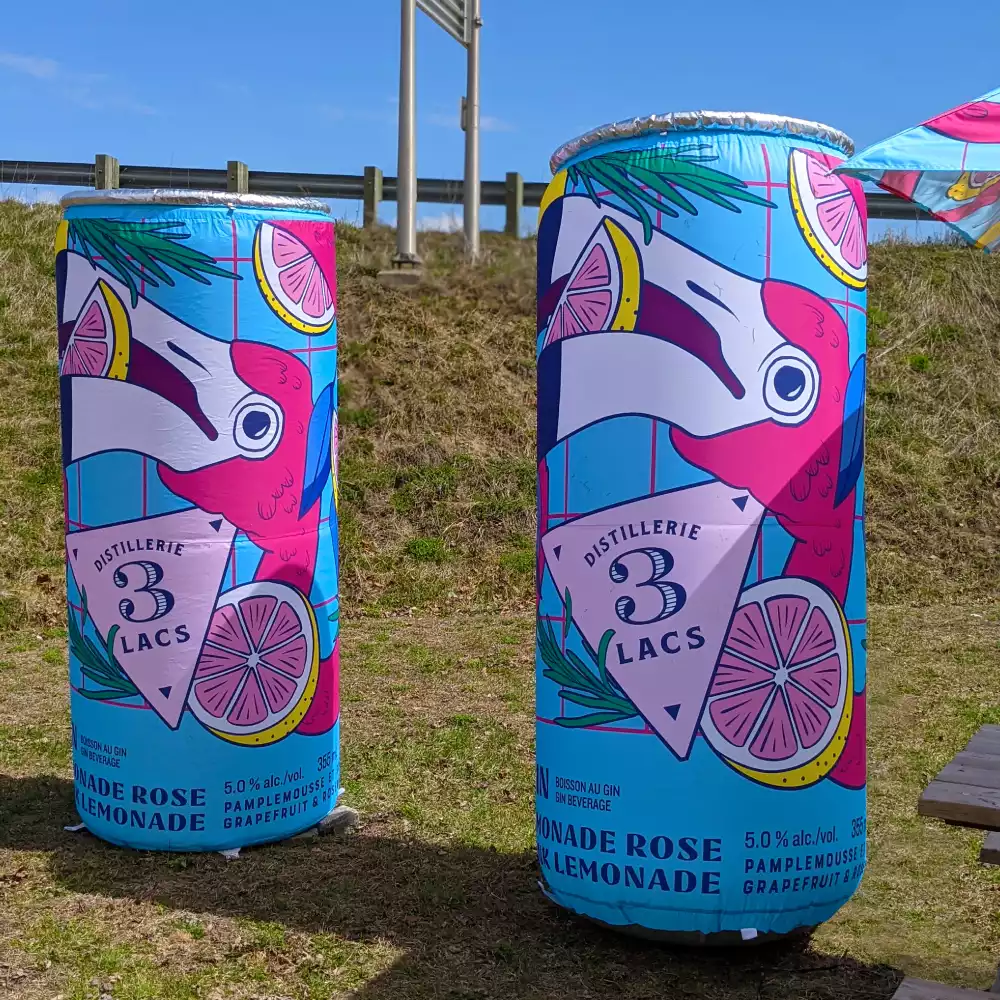 Inflatable Cans - Blower with cap - 6' x 2'4" dia