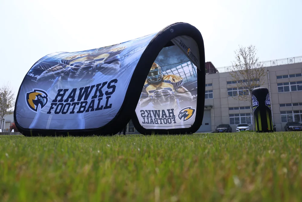 Tente gonflable tunnel de 20 pieds, impression d'un côté (entre 2 tentes)