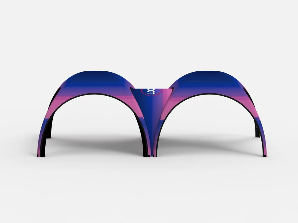 Tente gonflable tunnel de 20 pieds, impression d'un côté (entre 2 tentes)