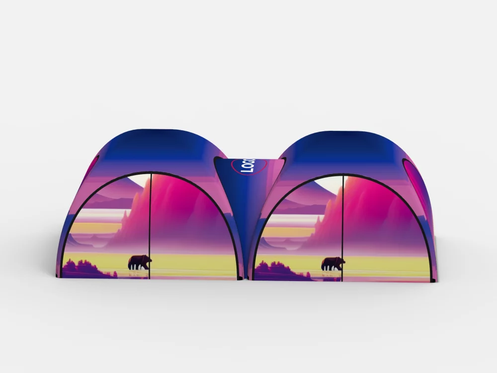 Tente gonflable tunnel de 20 pieds, impression d'un côté (entre 2 tentes)