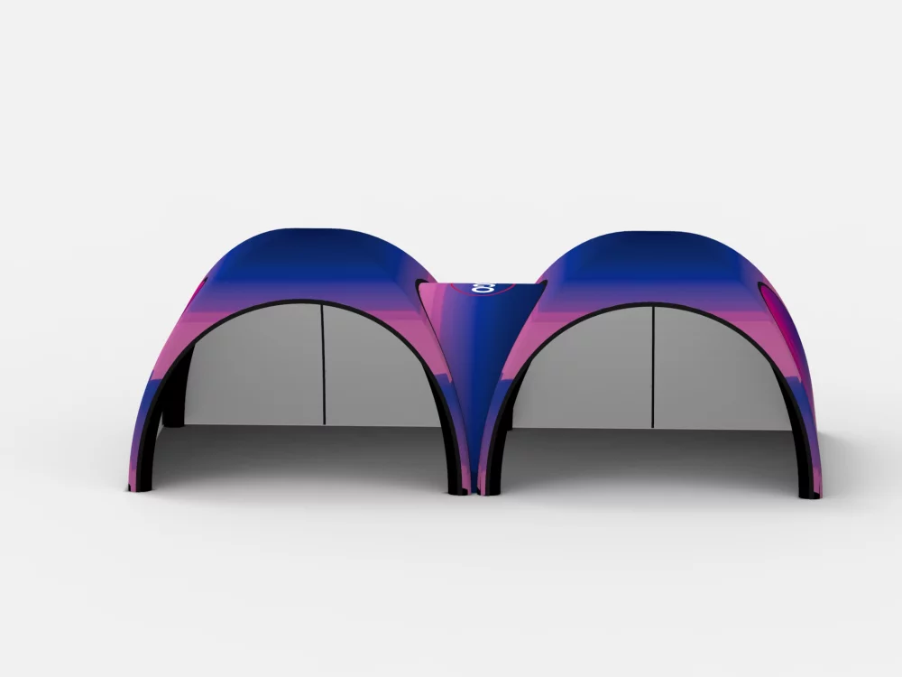 Tente gonflable tunnel de 20 pieds, impression d'un côté (entre 2 tentes)