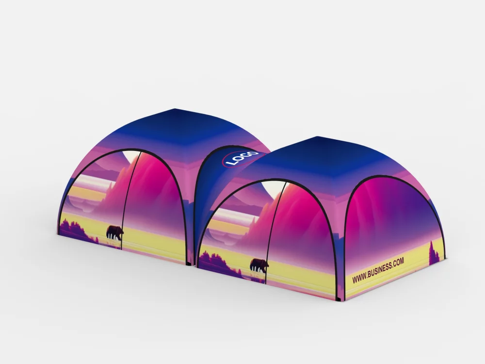 Tente gonflable tunnel de 20 pieds, impression d'un côté (entre 2 tentes)