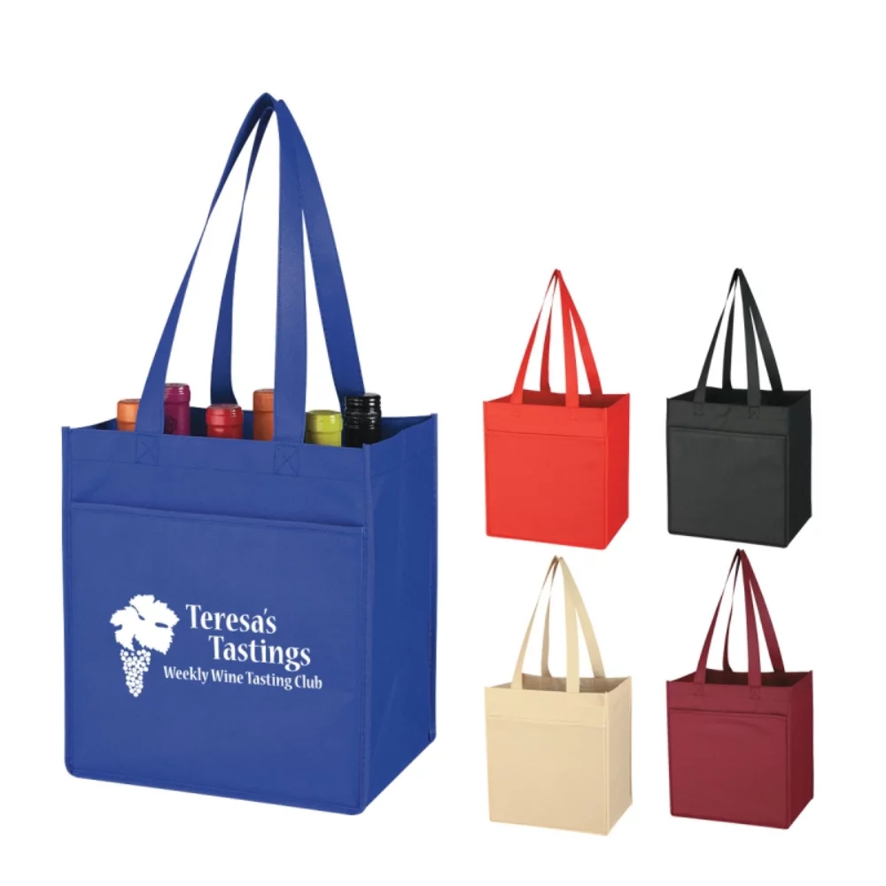 Sac à vin non tissé pour 6 bouteilles