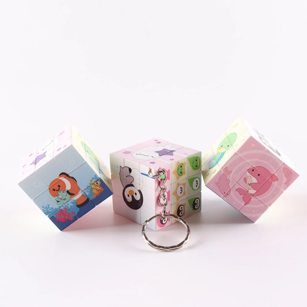 1.18" 3x3x3 Rubik's Cube Keychain