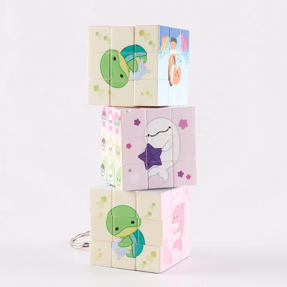 1.18" 3x3x3 Rubik's Cube Keychain