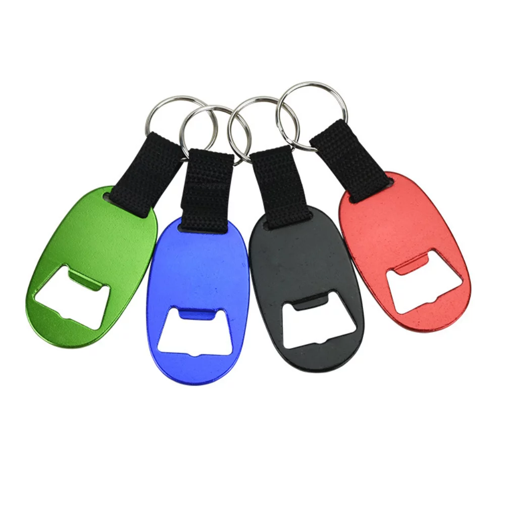 Porte-clés ouvre-bouteille de bière ovale