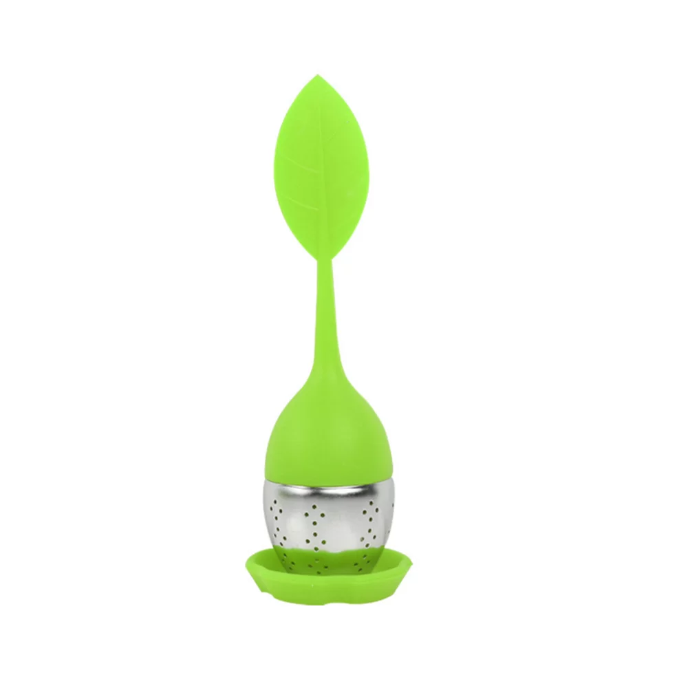 Infuseur de thé en silicone en forme de feuille