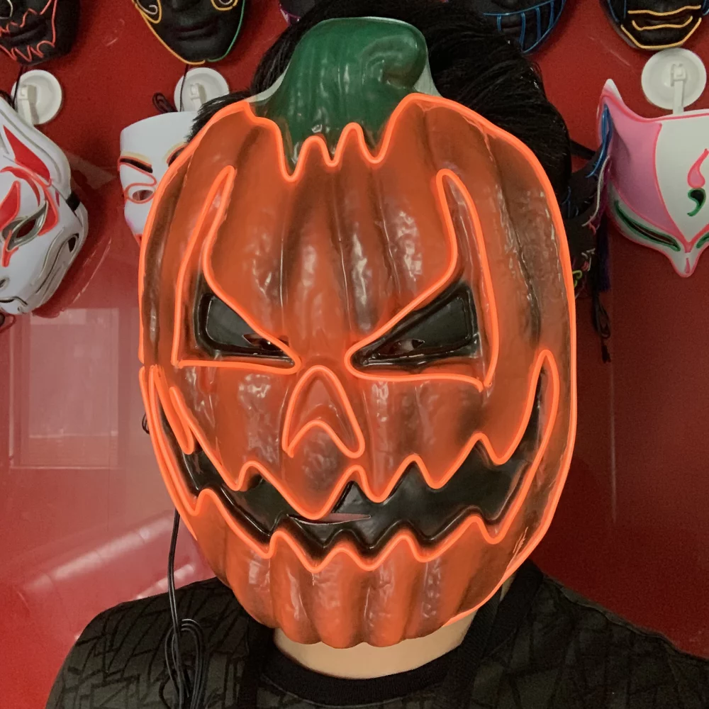 Halloween Pumpkin Light Up Mask