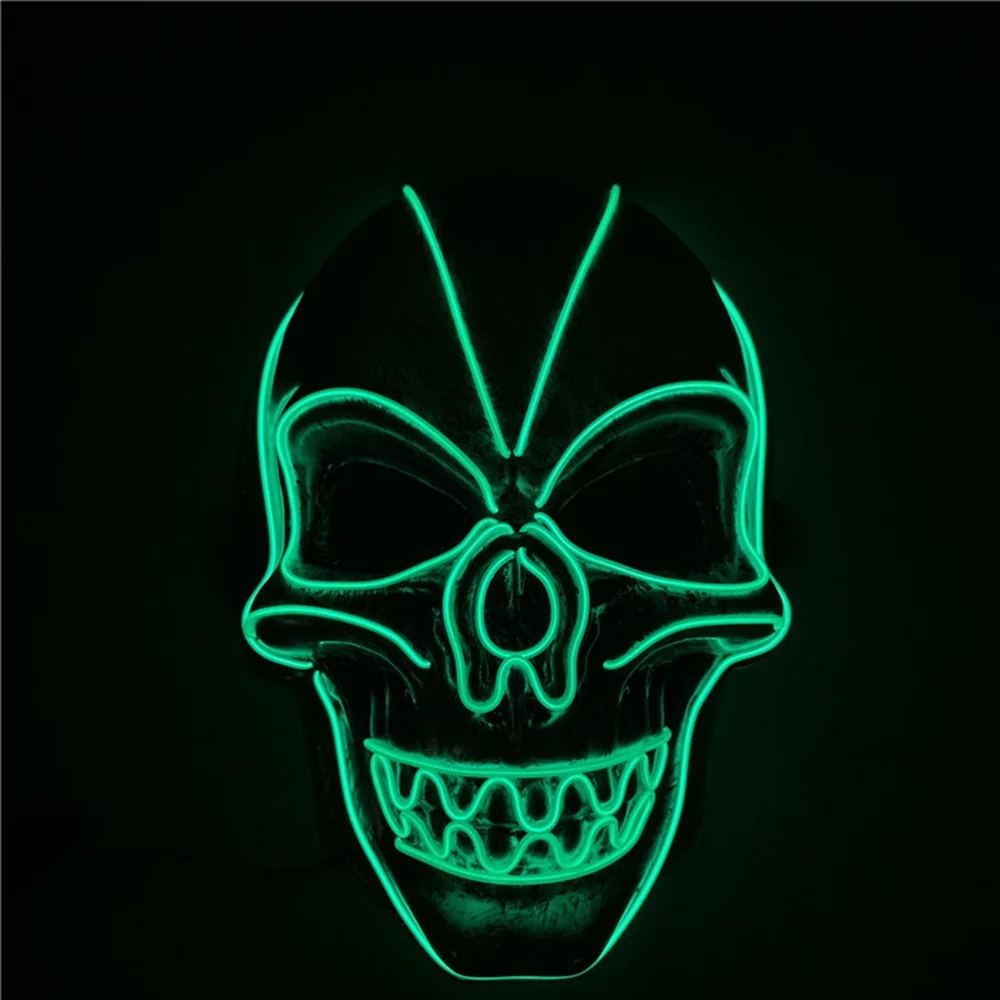 Halloween Skull Shape Light Up Mask