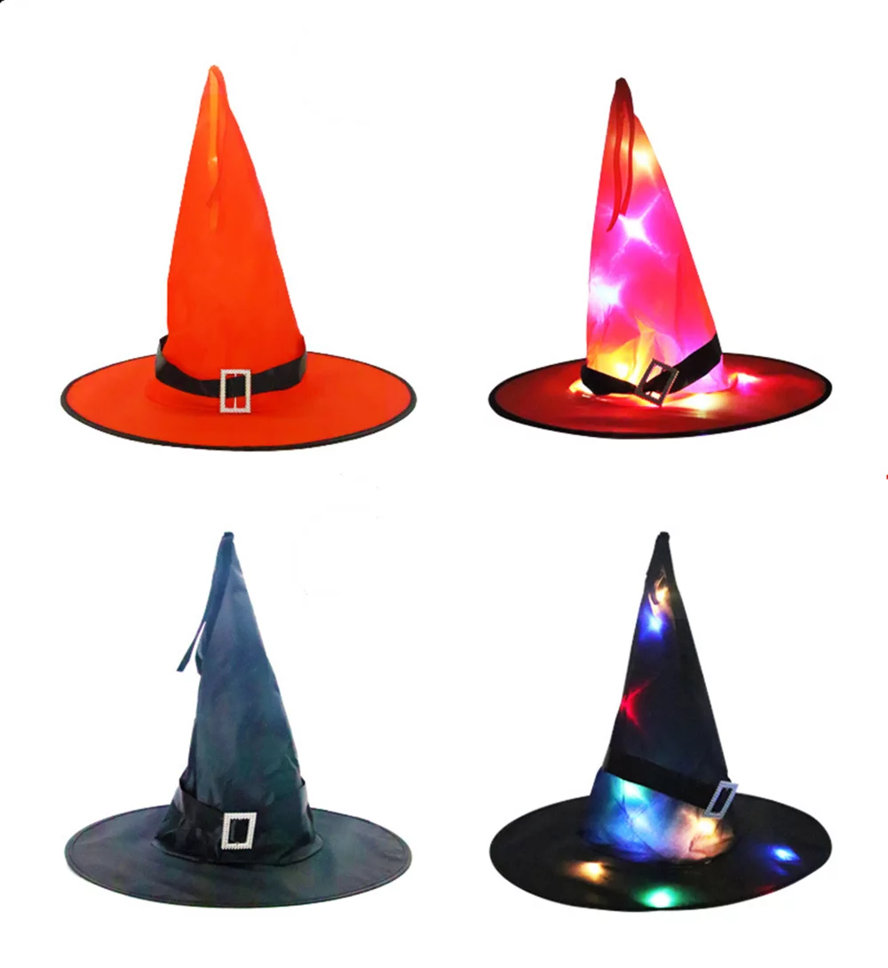 Chapeau de sorcière lumineux d'Halloween