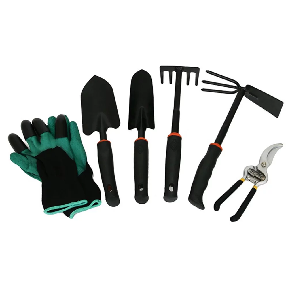 Ensemble d'outils de jardinage 6 pièces avec sac
