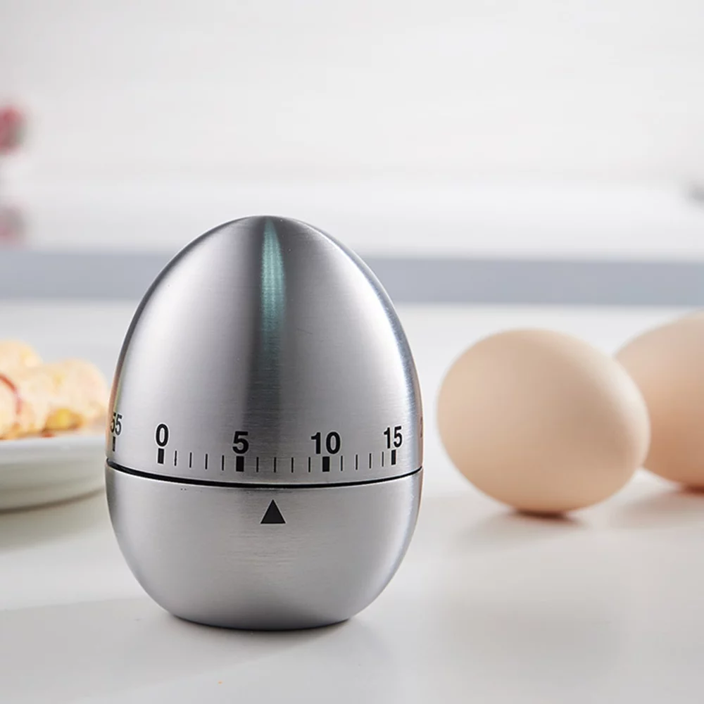 Stainless Steel Egg Shape Kitchen Timer