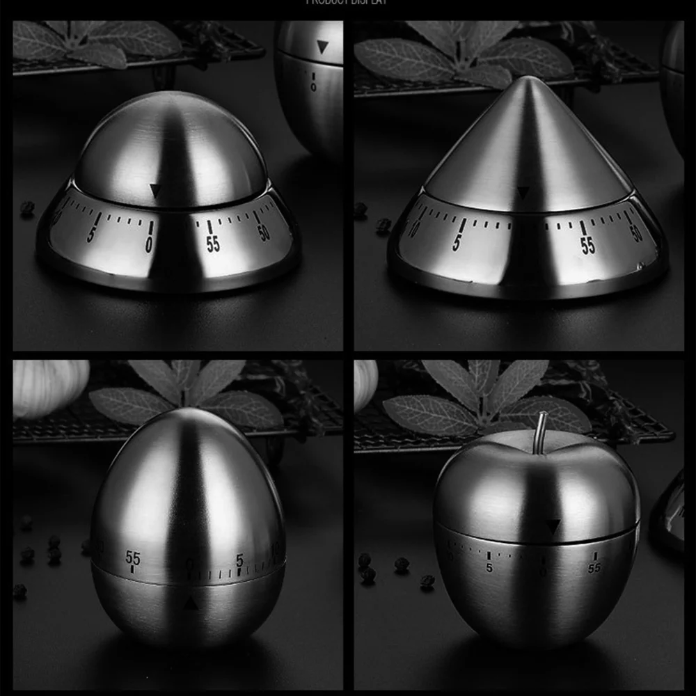 Stainless Steel Egg Shape Kitchen Timer