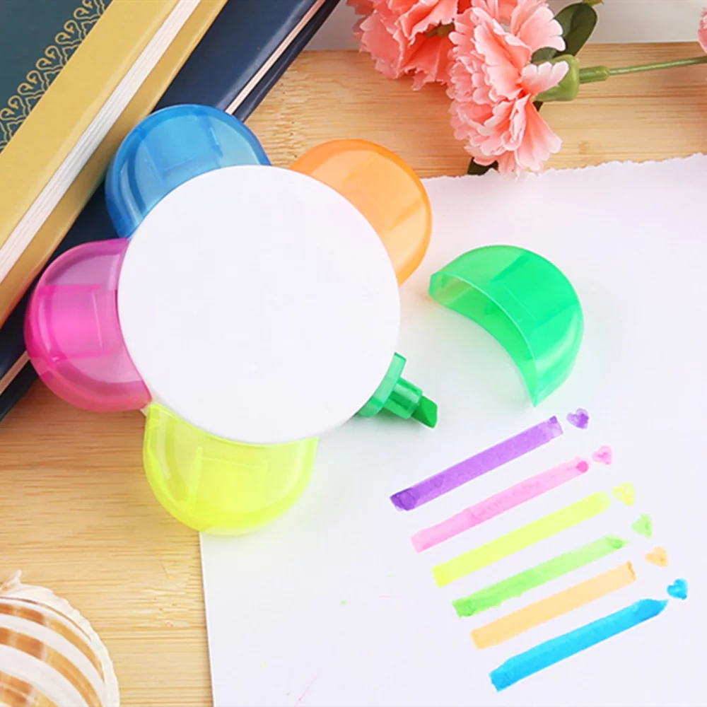 Five-color Flower-shaped Highlighter