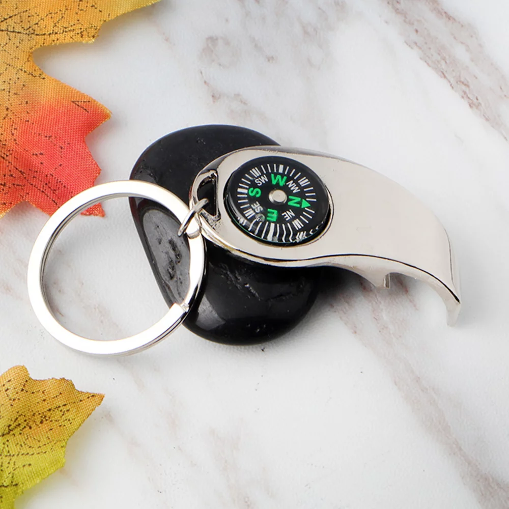 Compass and Bottle Opener Keychain