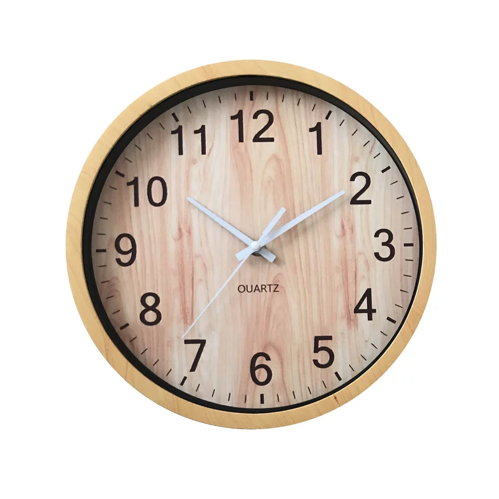Horloge murale en plastique de 12 pouces