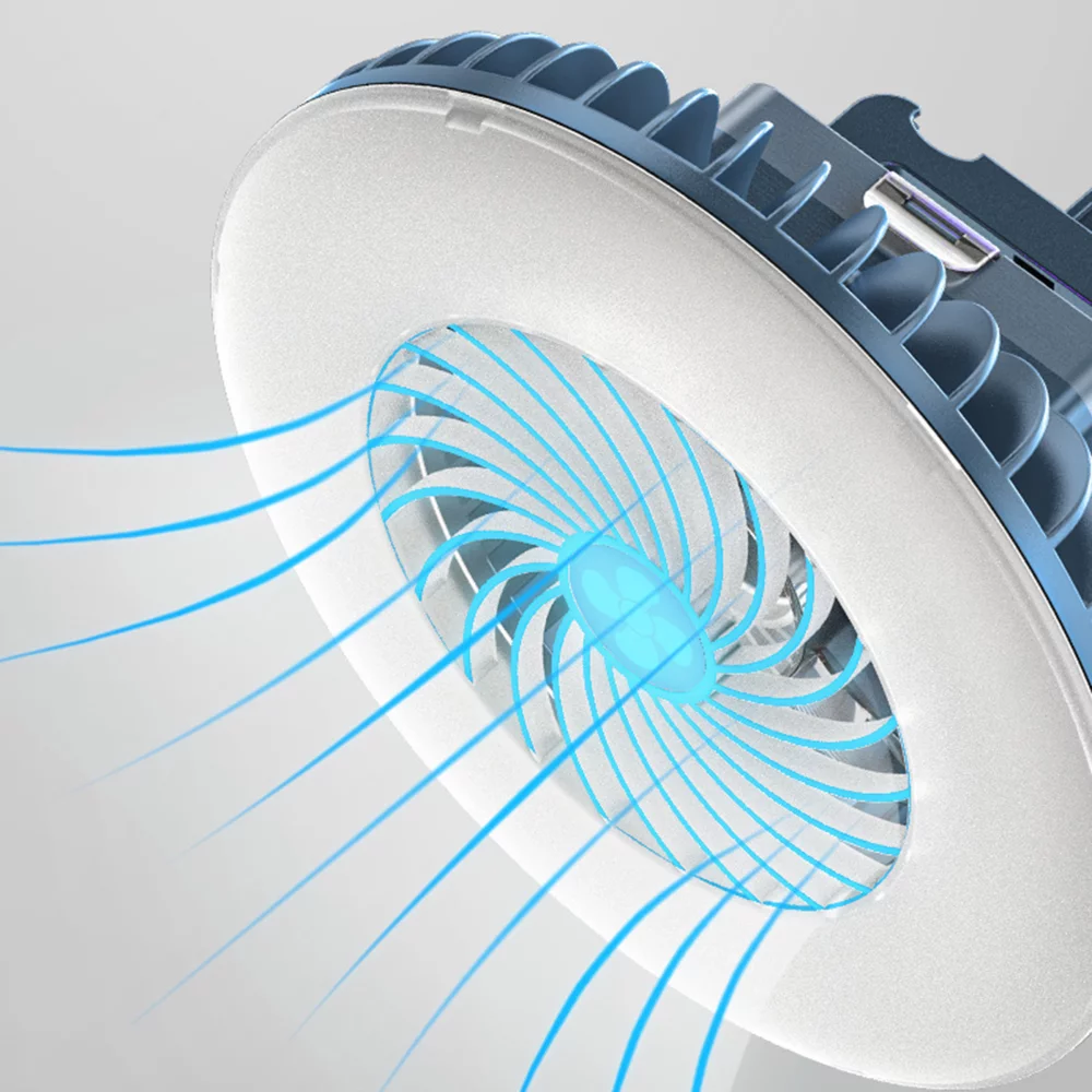 Ventilateur de plafond à LED 2 en 1 avec lumière d'urgence