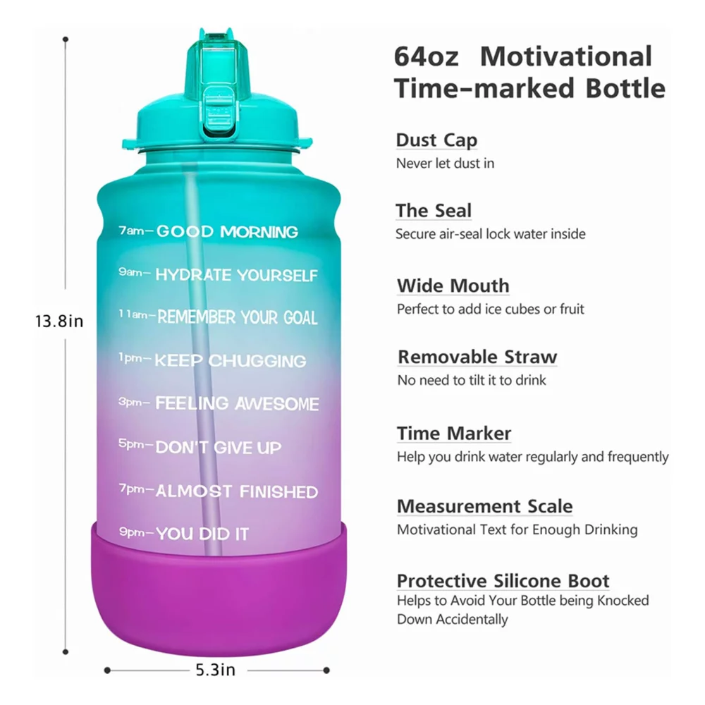 Verre doseur d'eau de 64 oz