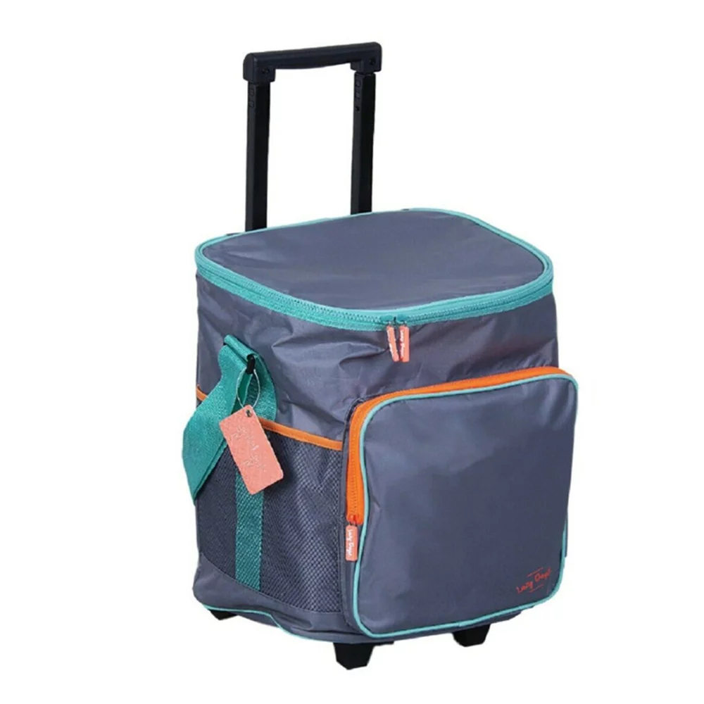 Sac isotherme roulant pliable à chariot