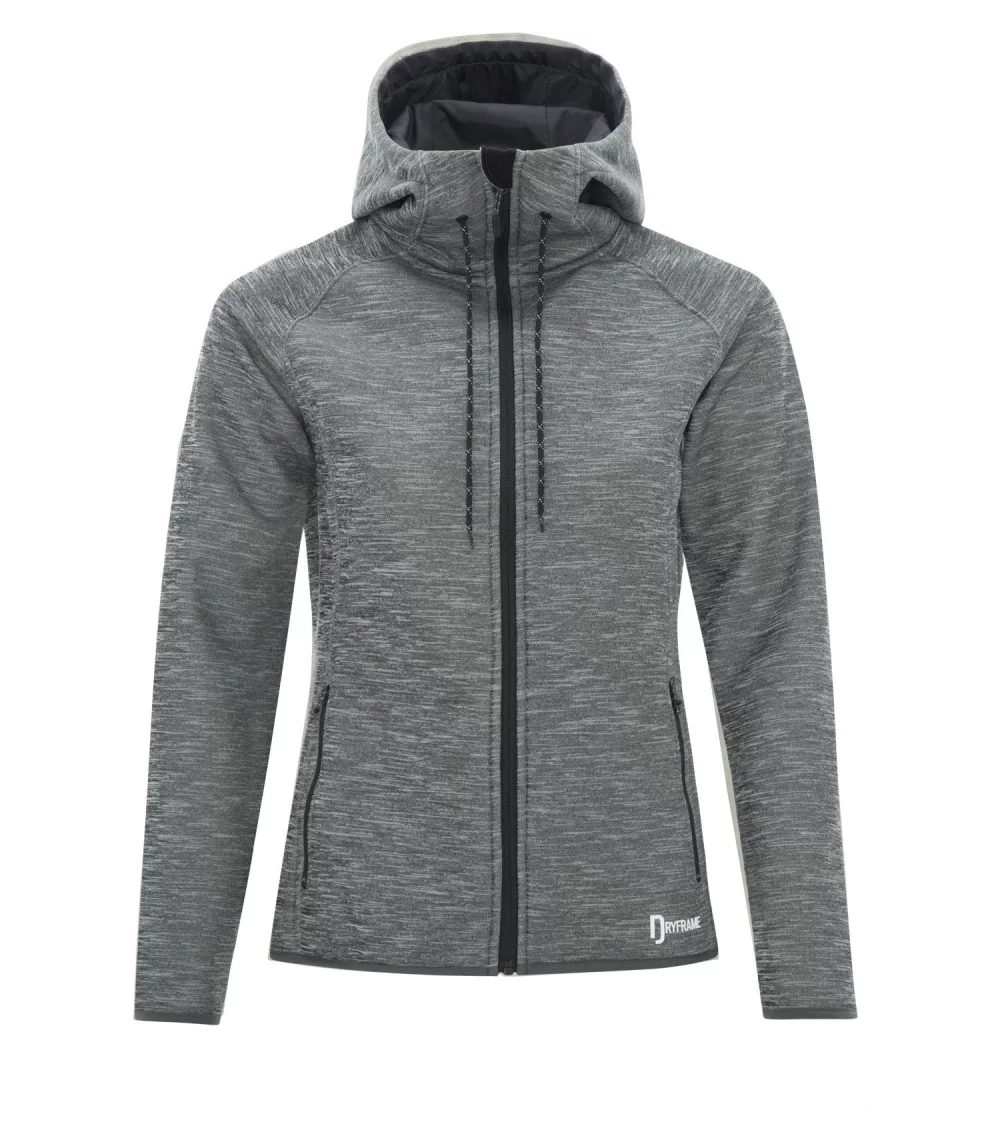 DryFrame® Dry Tech Water Resistant Fleece Full Zip Hooded Ladies' Jacket