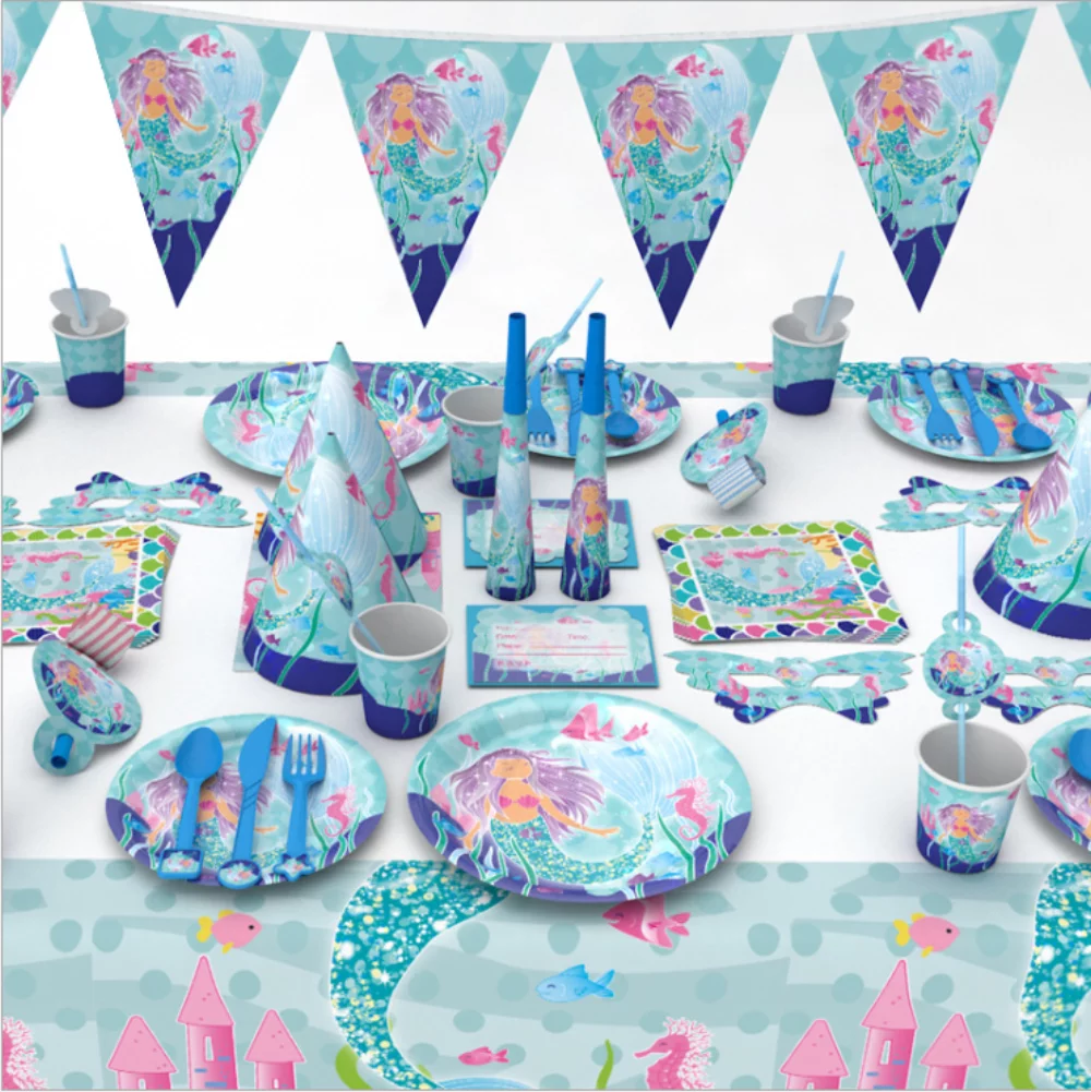 Customized Disposable Party Tableware 16 Set in One