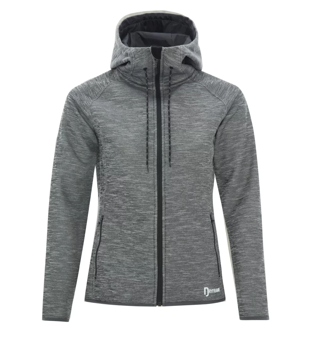 Veste à capuche pour dames en molleton résistant à l'eau DryFrame® Dry Tech à fermeture éclair intégrale.