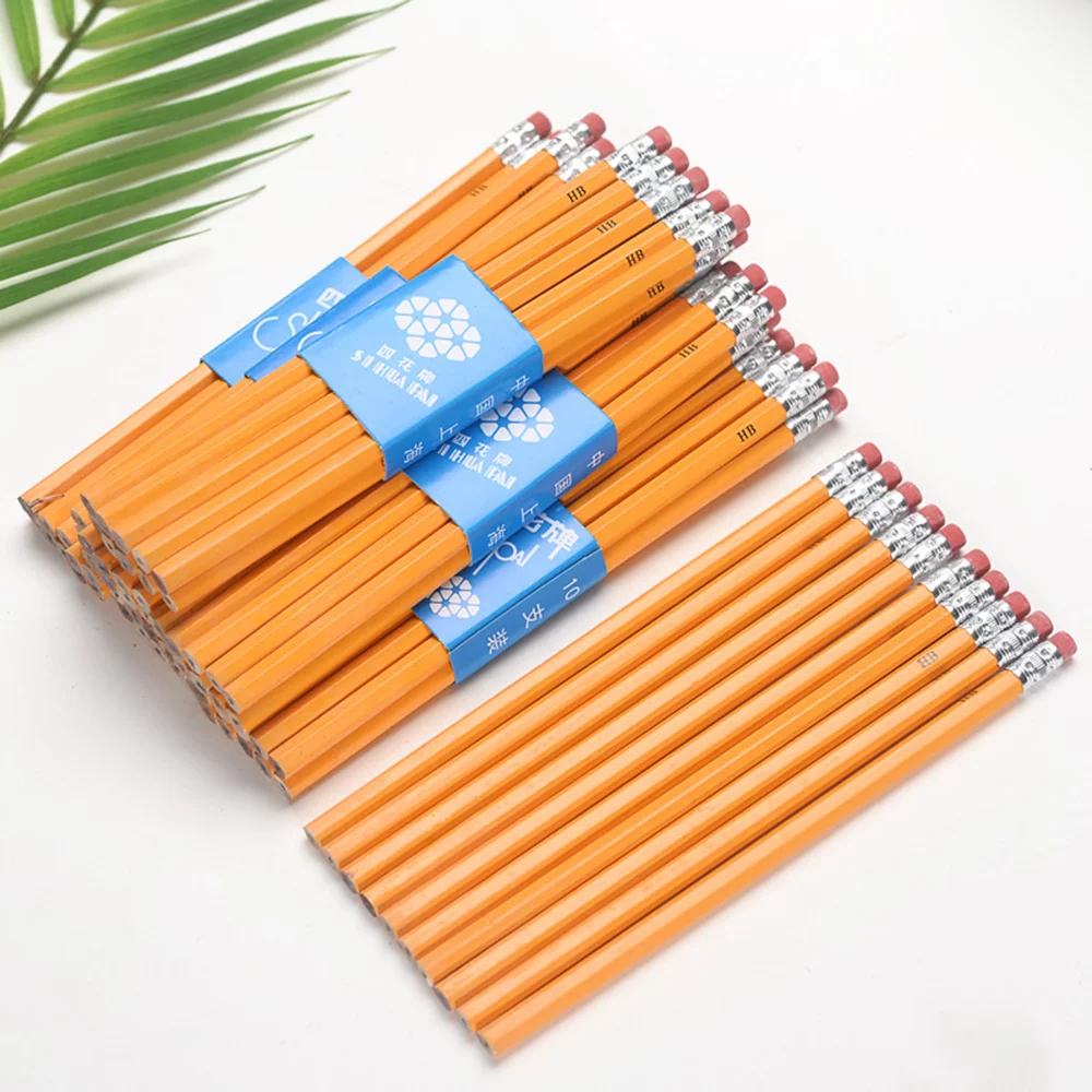 Crayon de forme ronde avec gomme