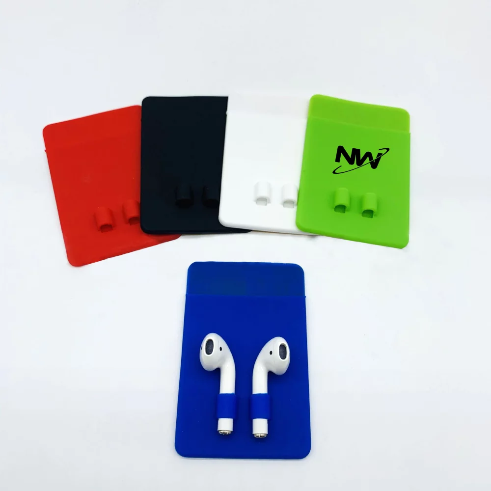 Silicone Phone Wallet With Ear Phone Holder