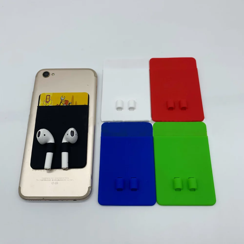 Silicone Phone Wallet With Ear Phone Holder