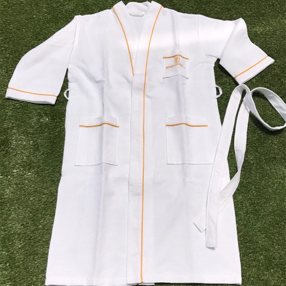 Peignoir de bain unisexe en coton