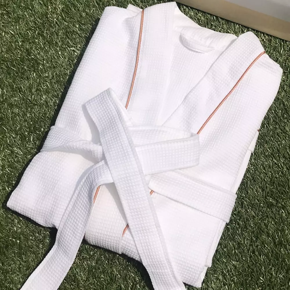 Peignoir de bain unisexe en coton