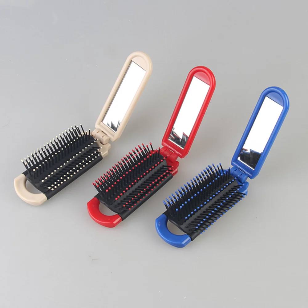 Peigne de poche pliable avec miroir