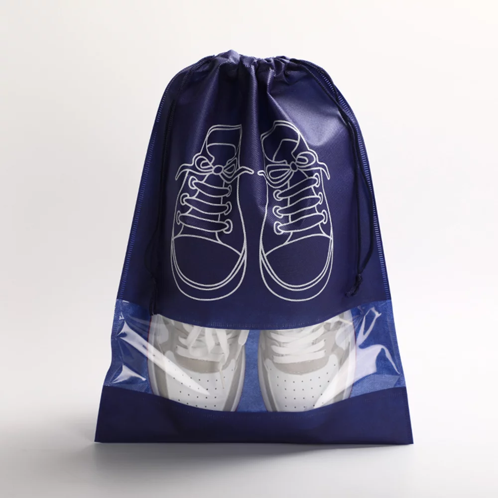 Non-woven Dust-proof Drawstring Bag With Clear Window