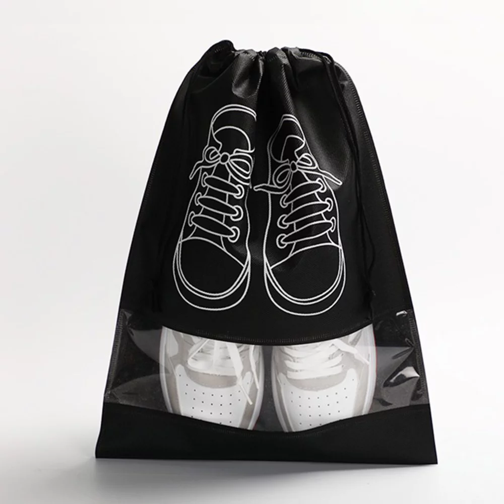 Non-woven Dust-proof Drawstring Bag With Clear Window
