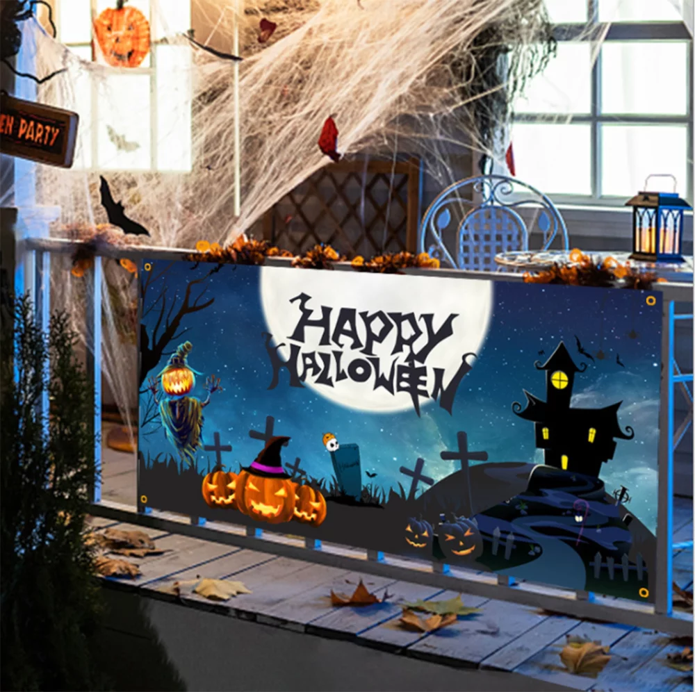 Bannière d'Halloween de 70" x 35"
