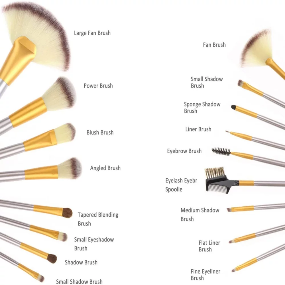 Ensemble de 18 pinceaux de maquillage